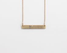 Woodland Bar Necklace with Diamond in Yellow Gold, [product_type} - Ash Hilton Jewellery