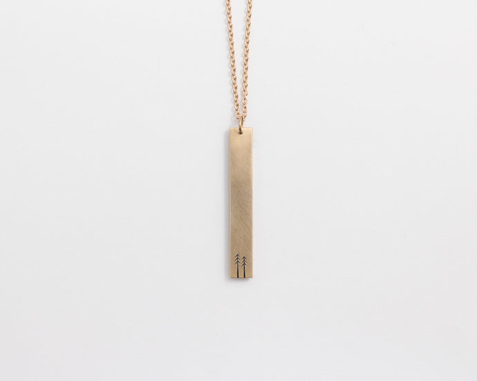 Woodland Drop Necklace in Yellow Gold, [product_type} - Ash Hilton Jewellery